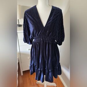 Taylor Midnight Blue Dress with Sparkle